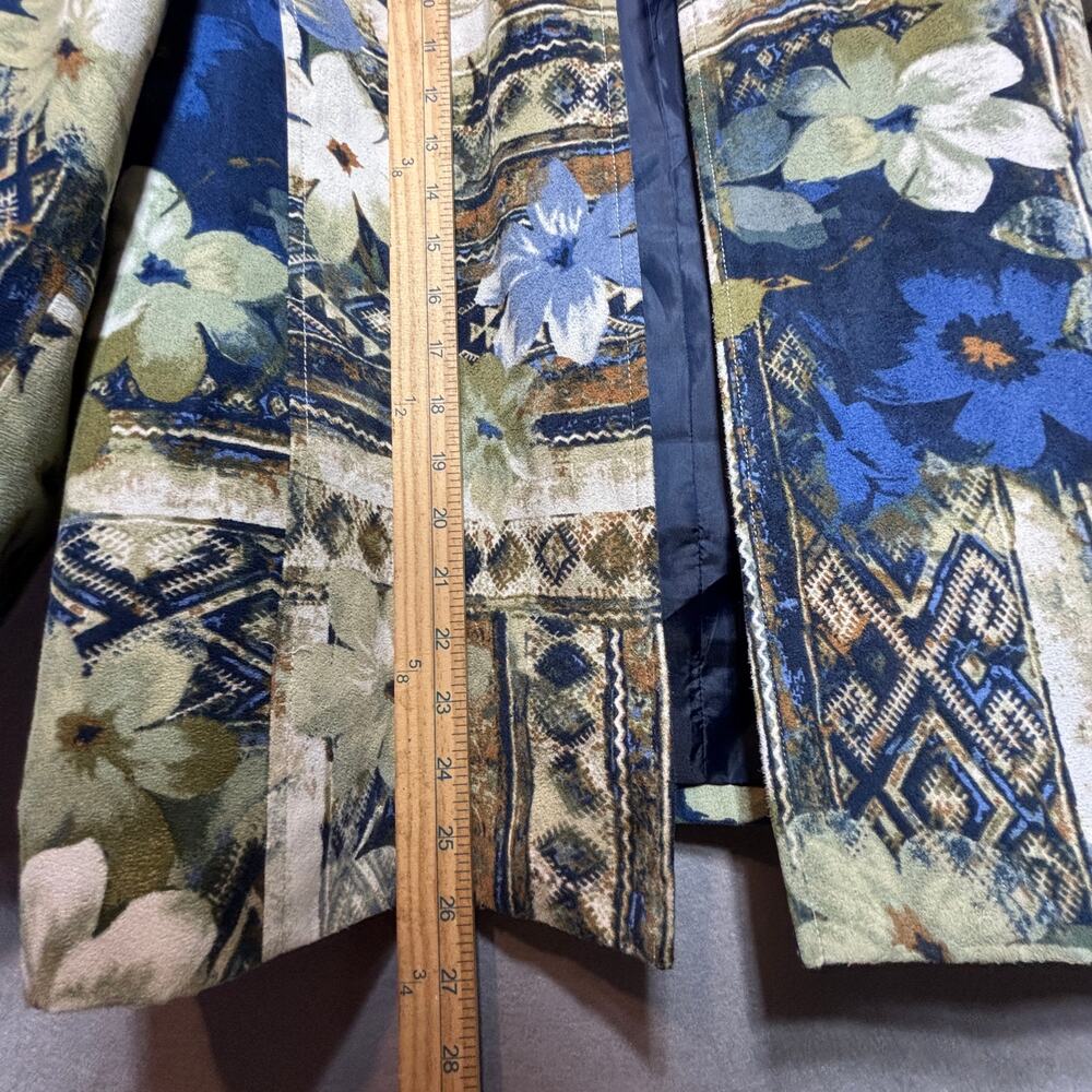 Alfred Dunner Abstract Floral Jacket 12 Artsy Statement Retro Boho **Read** - Picture 6 of 7